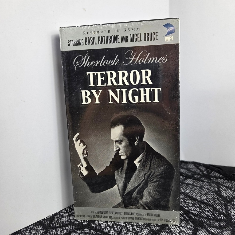 Sherlock Holmes Terror By Night VHS Basil Rathbone Nigel Bruce MPI Sealed 1946